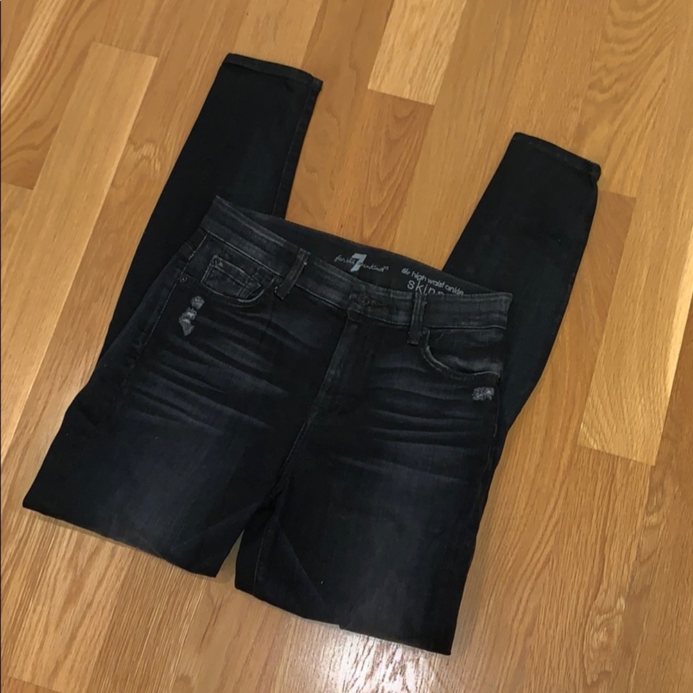 Size 26 7 for all Mankind high waist ankle skinny